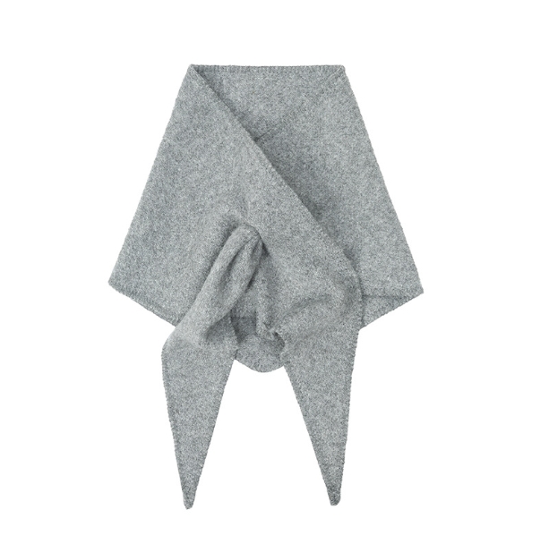 Luxury Knit Matcha Green Wool Triangle Scarf