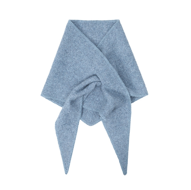 Luxury Knit Matcha Green Wool Triangle Scarf