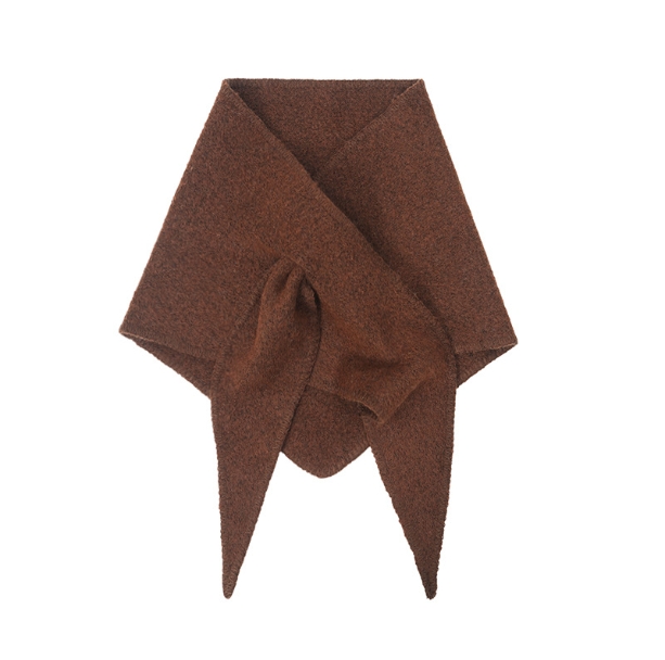 Luxury Knit Matcha Green Wool Triangle Scarf