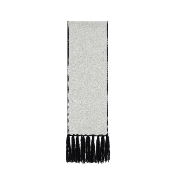Winter Double-faced Contrast stitching & Tassel Scarf Chic Neckwear