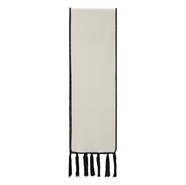 Winter Double-faced Contrast stitching & Tassel Scarf Chic Neckwear