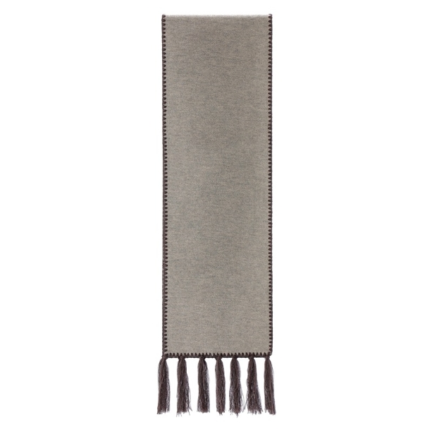 Winter Double-faced Contrast stitching & Tassel Scarf Chic Neckwear