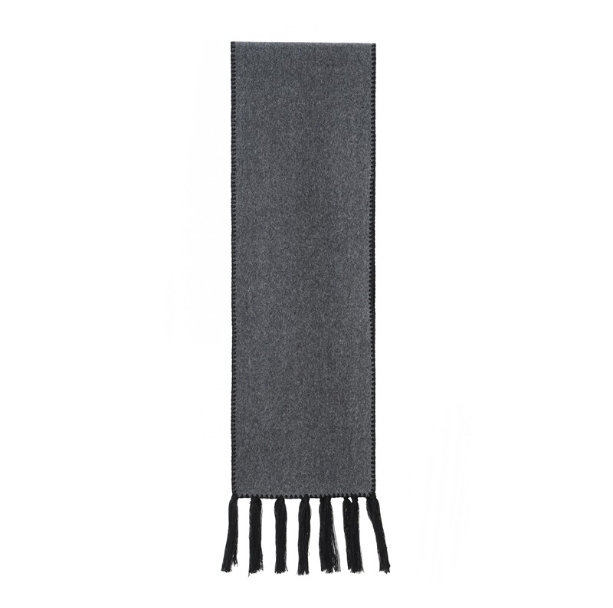 Winter Double-faced Contrast stitching & Tassel Scarf Chic Neckwear