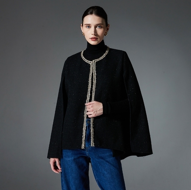 Custom Sleeveless Black Shawl For Formal Dress