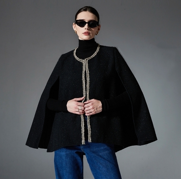 Custom Sleeveless Black Shawl For Formal Dress