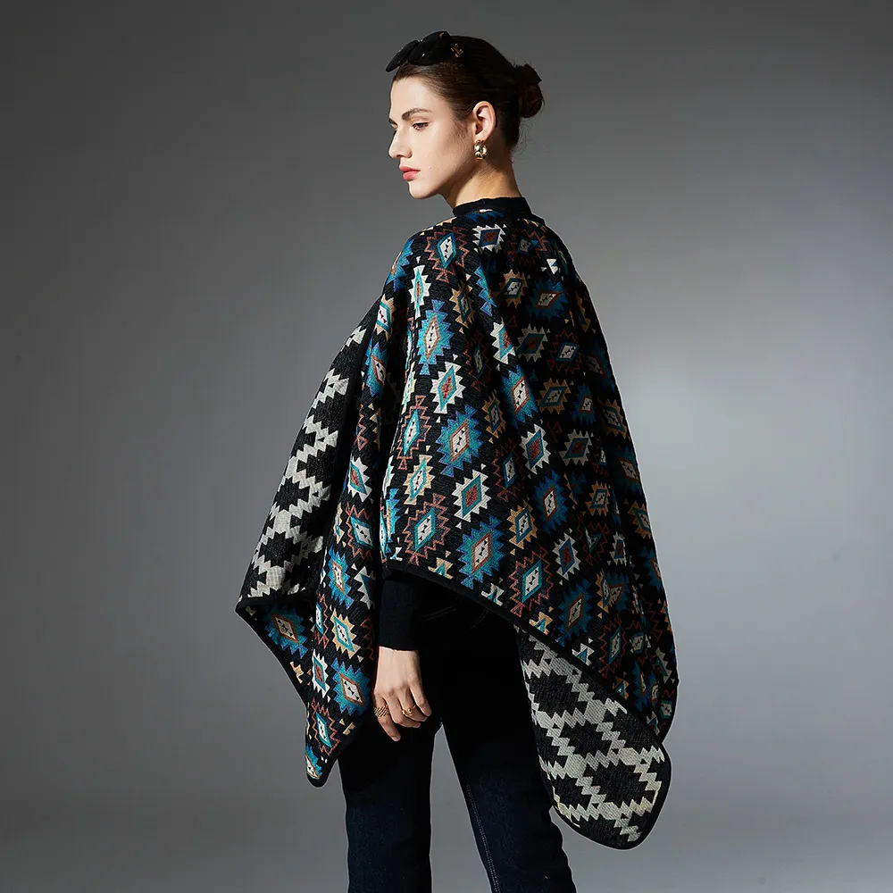 Custom Ethnic Style Embroidered Shawl Wrap