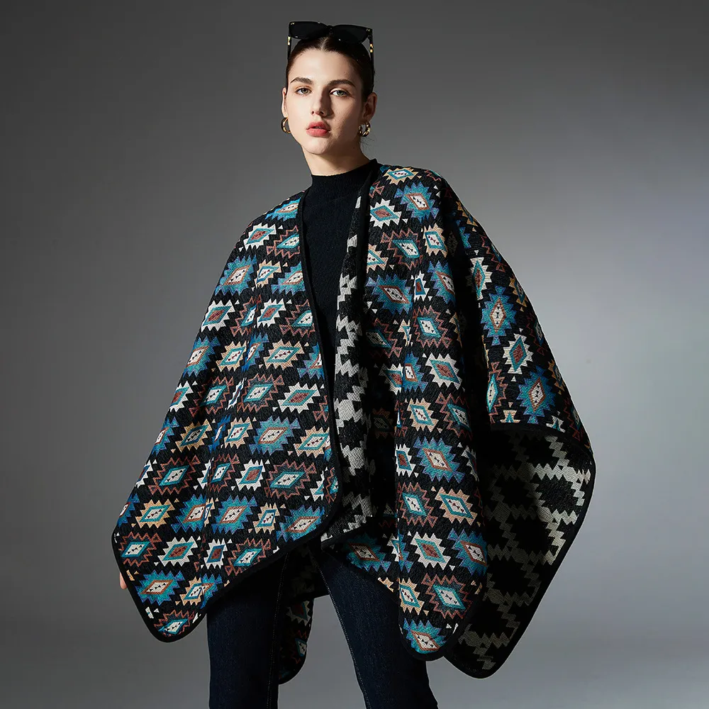 Custom Ethnic Style Embroidered Shawl Wrap