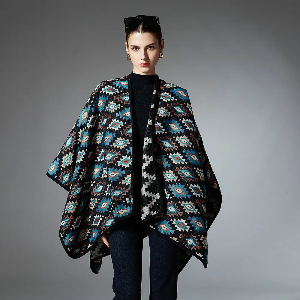 Custom Ethnic Style Embroidered Shawl Wrap