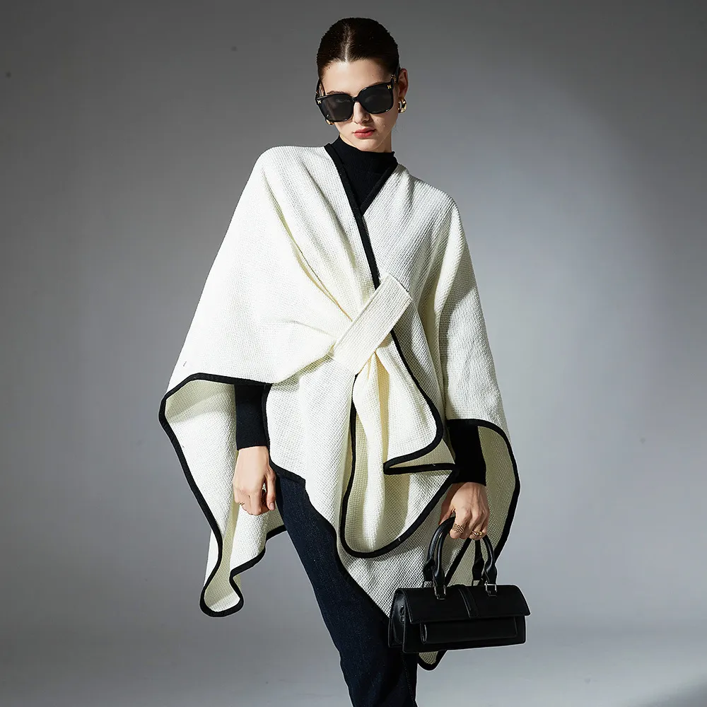 Custom Simple Open Front White Shawl Wraps