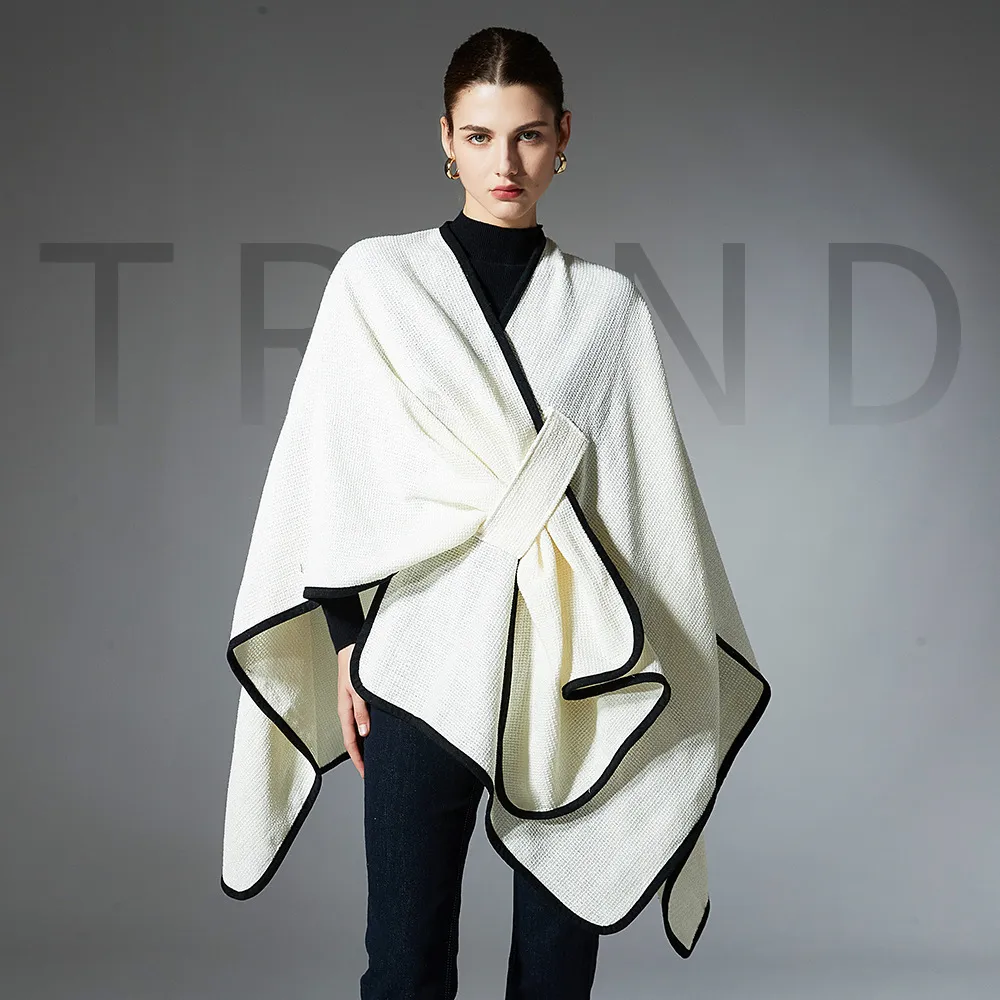 Custom Simple Open Front White Shawl Wraps
