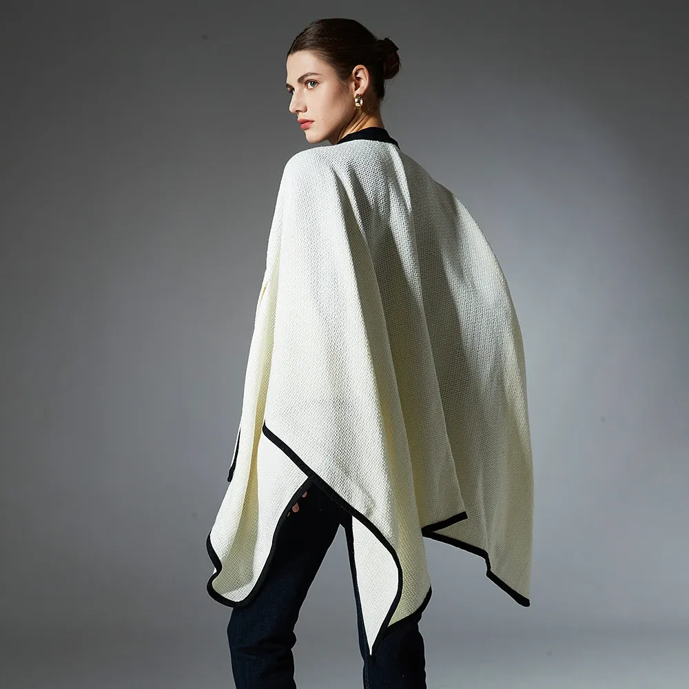 Custom Simple Open Front White Shawl Wraps