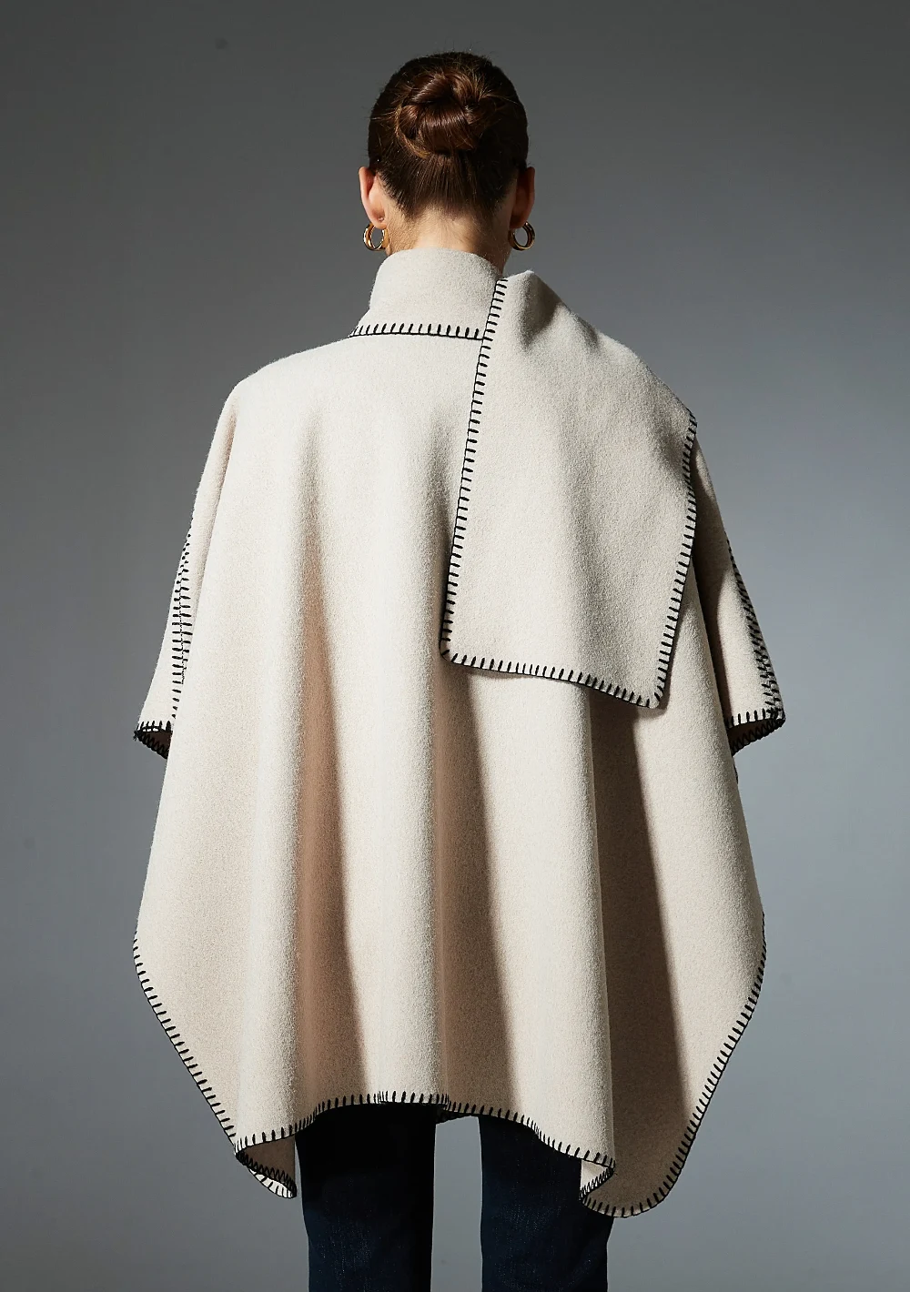 Custom Solid Scarf Wrap Two-In-One Designer Shawl