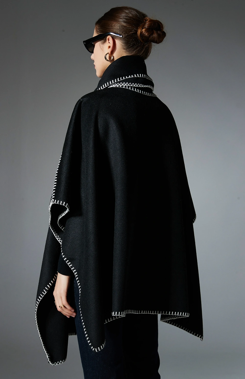 Custom Solid Scarf Wrap Two-In-One Designer Shawl