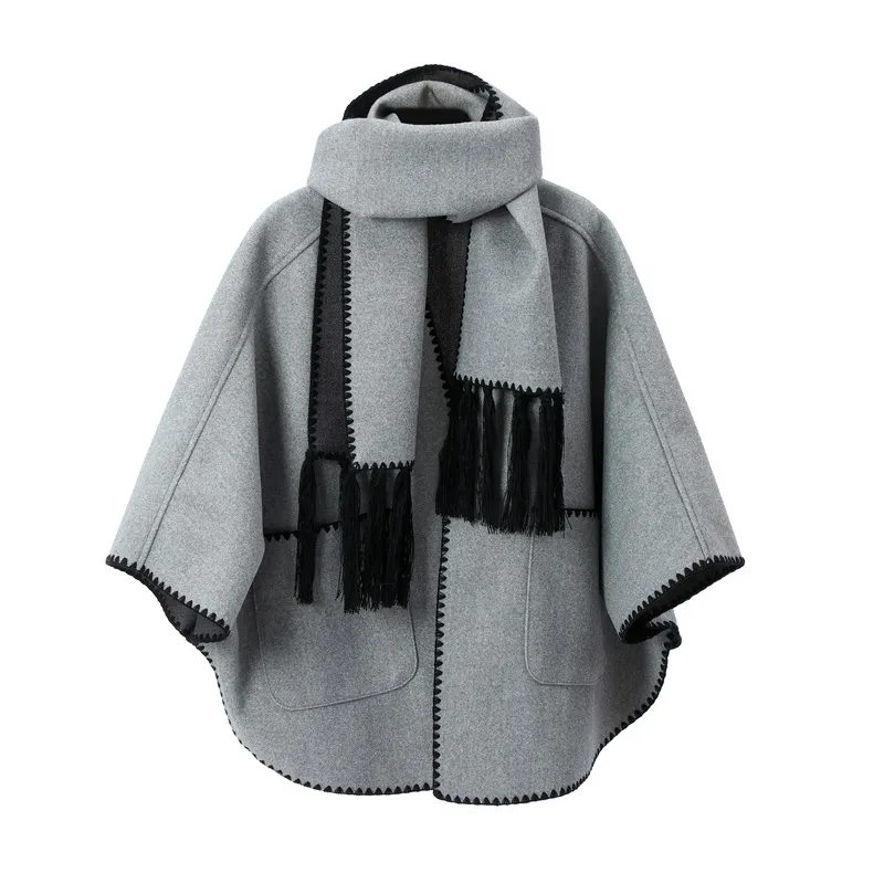 Custom Two-in-one Scarf Shawl With Pockets