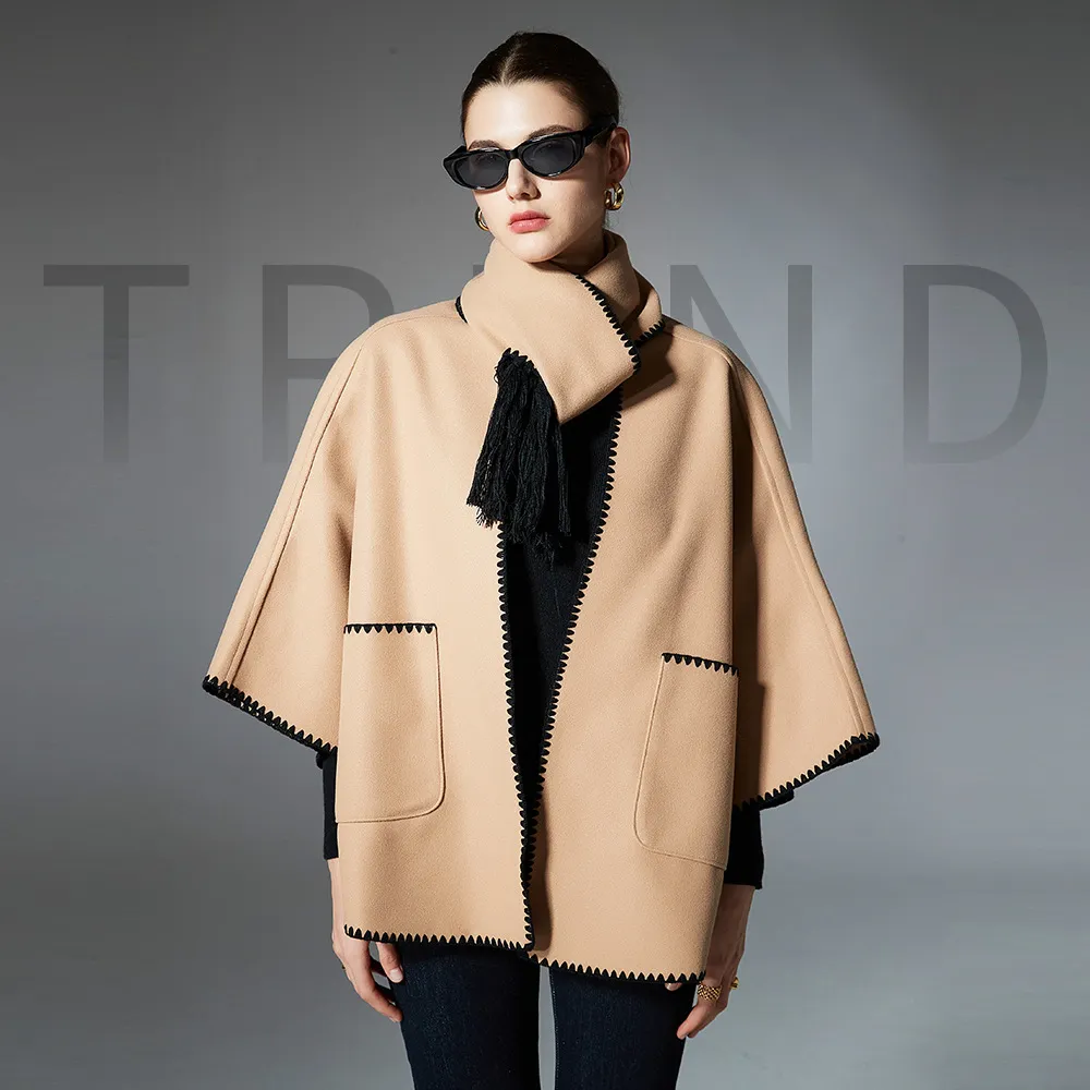 Custom Two-in-one Scarf Shawl With Pockets