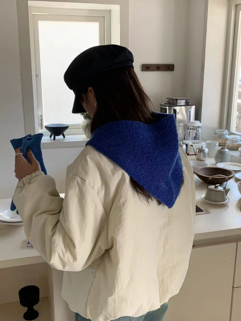Korean-style Small Triangle Bandana Wool Scarf