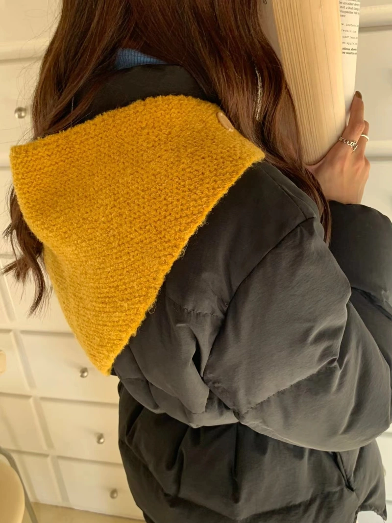 Korean-style Small Triangle Bandana Wool Scarf