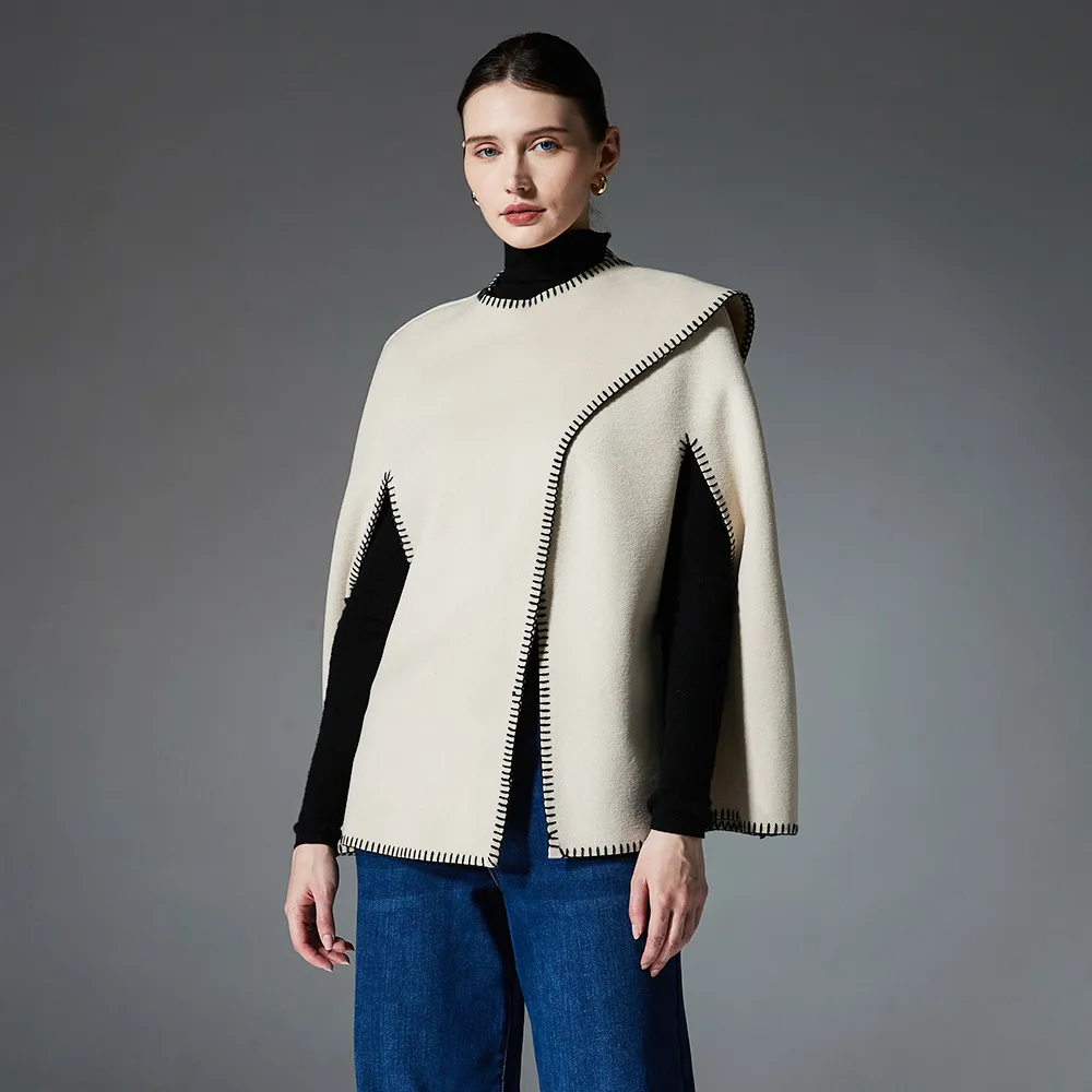 Sleeveless Plain Shawl Hanging Neck Scarf