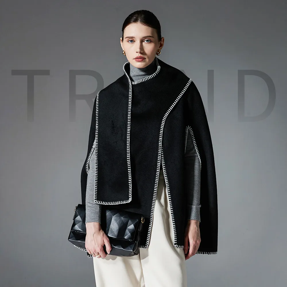 Sleeveless Plain Shawl Hanging Neck Scarf