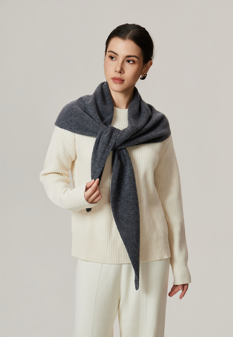 Wholesale Triangle Wool Scarf Fleece Shawl