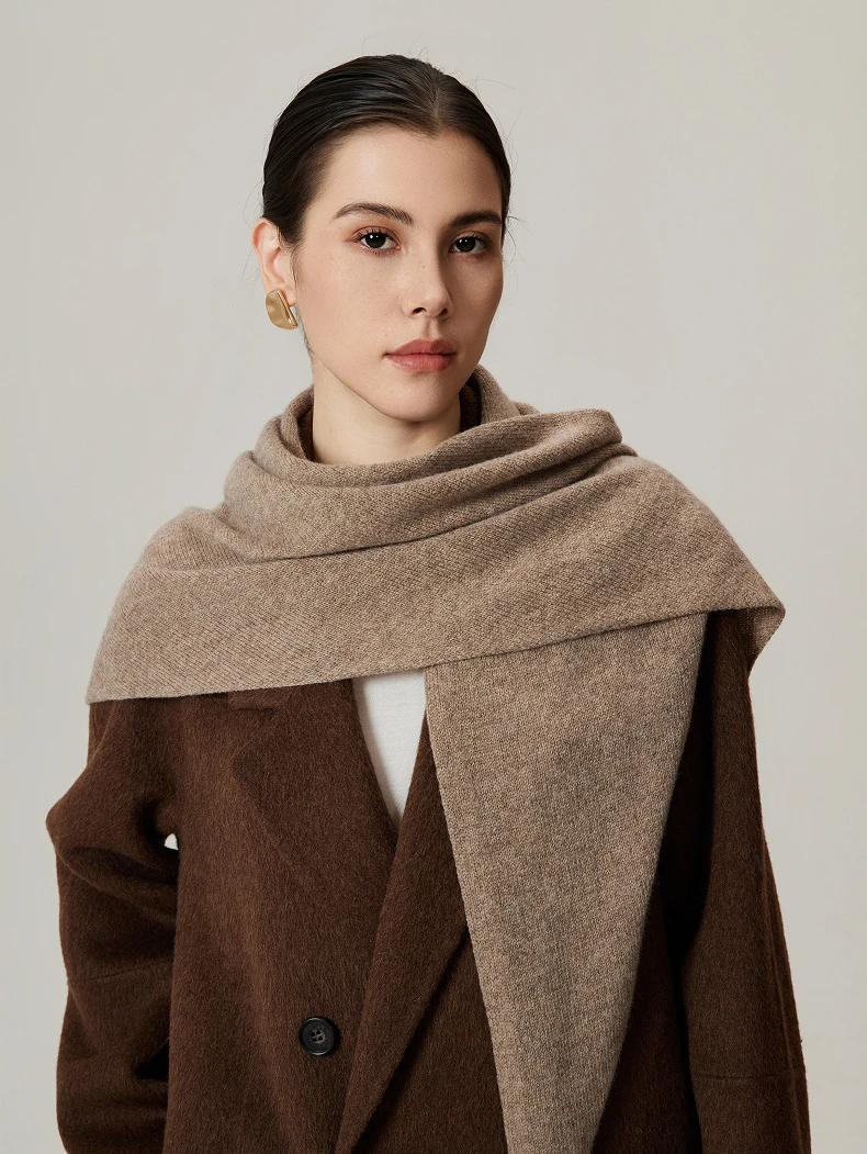 Wholesale Triangle Wool Scarf Fleece Shawl