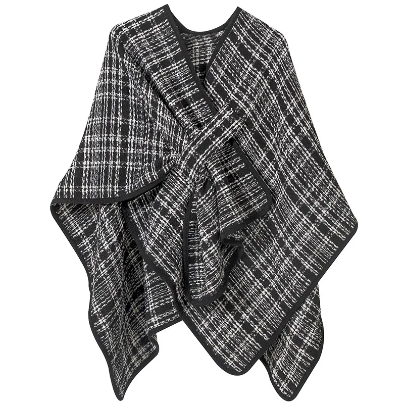 Custom Women’s Open Front Tartan Shawl Wrap