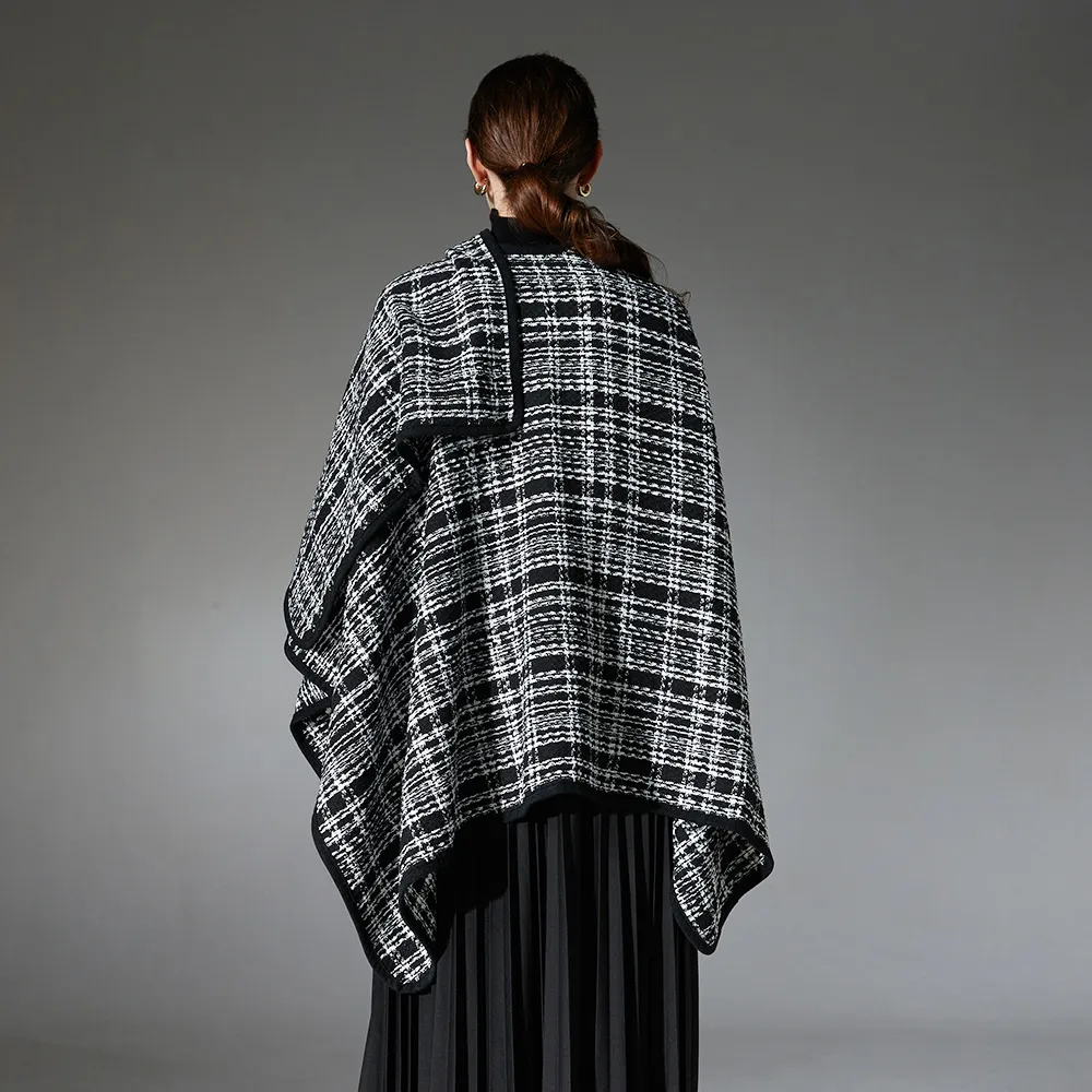 Custom Women’s Open Front Tartan Shawl Wrap