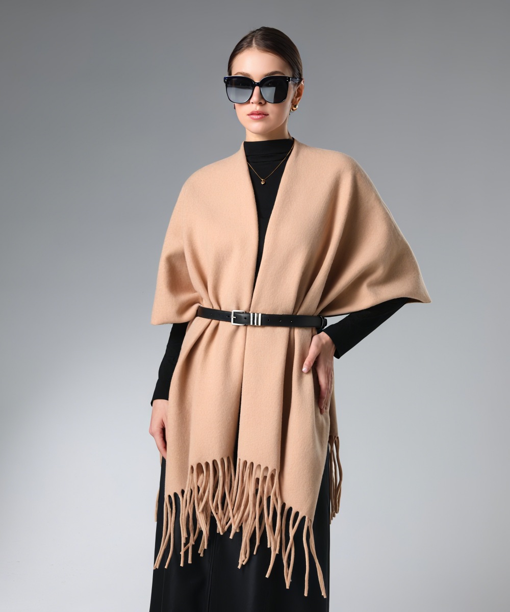 Wholesale Classics Oversized Camel Shawl With Fringe