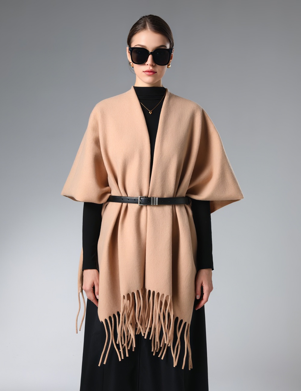 Wholesale Classics Oversized Camel Shawl With Fringe