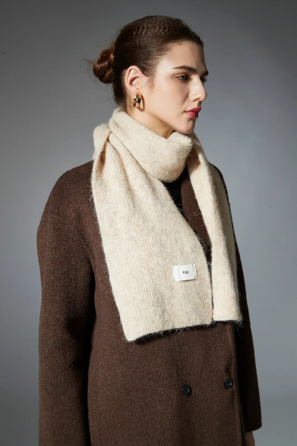 Winter Solid Color Warp-Knitted Scarf