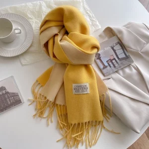 winter yellow scarf
