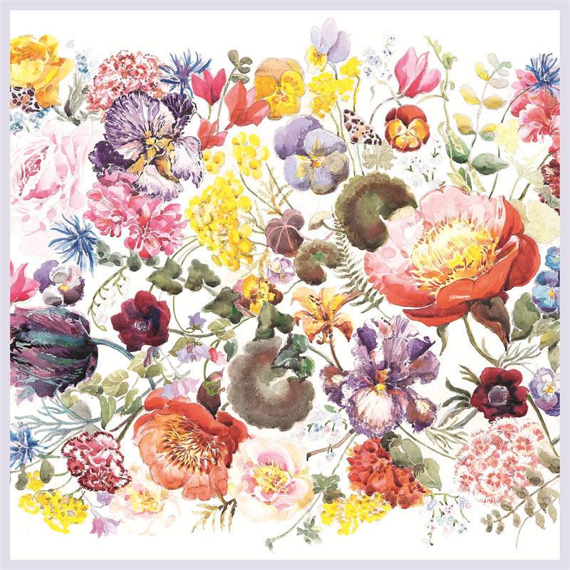 Wholesale Double Sided Various flowers Print 100% Silk Scarf For Ladies Wholesale Double Sided Various flowers Print 100% Silk Scarf For Ladies