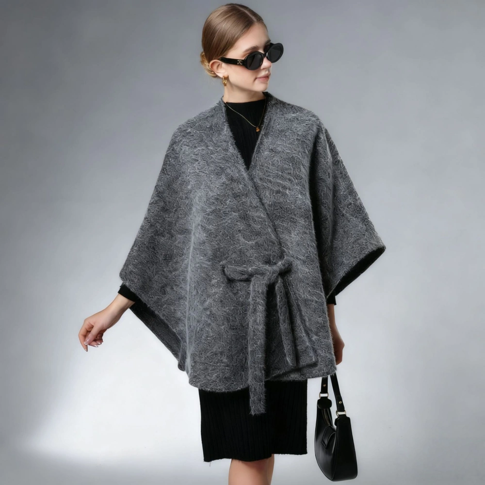 Have stock Warm Winter Shawl Designer Grey Shawl For Wedding With Belt Have stock Warm Winter Shawl Designer Grey Shawl For Wedding With Belt