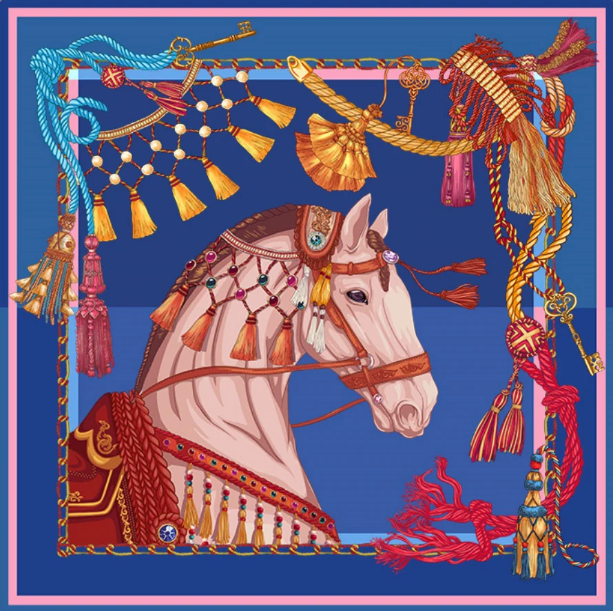 Customized Printed Real 100 percent Silk Scarf 90x90 Customized Printed Real 100 percent Silk Scarf 90x90