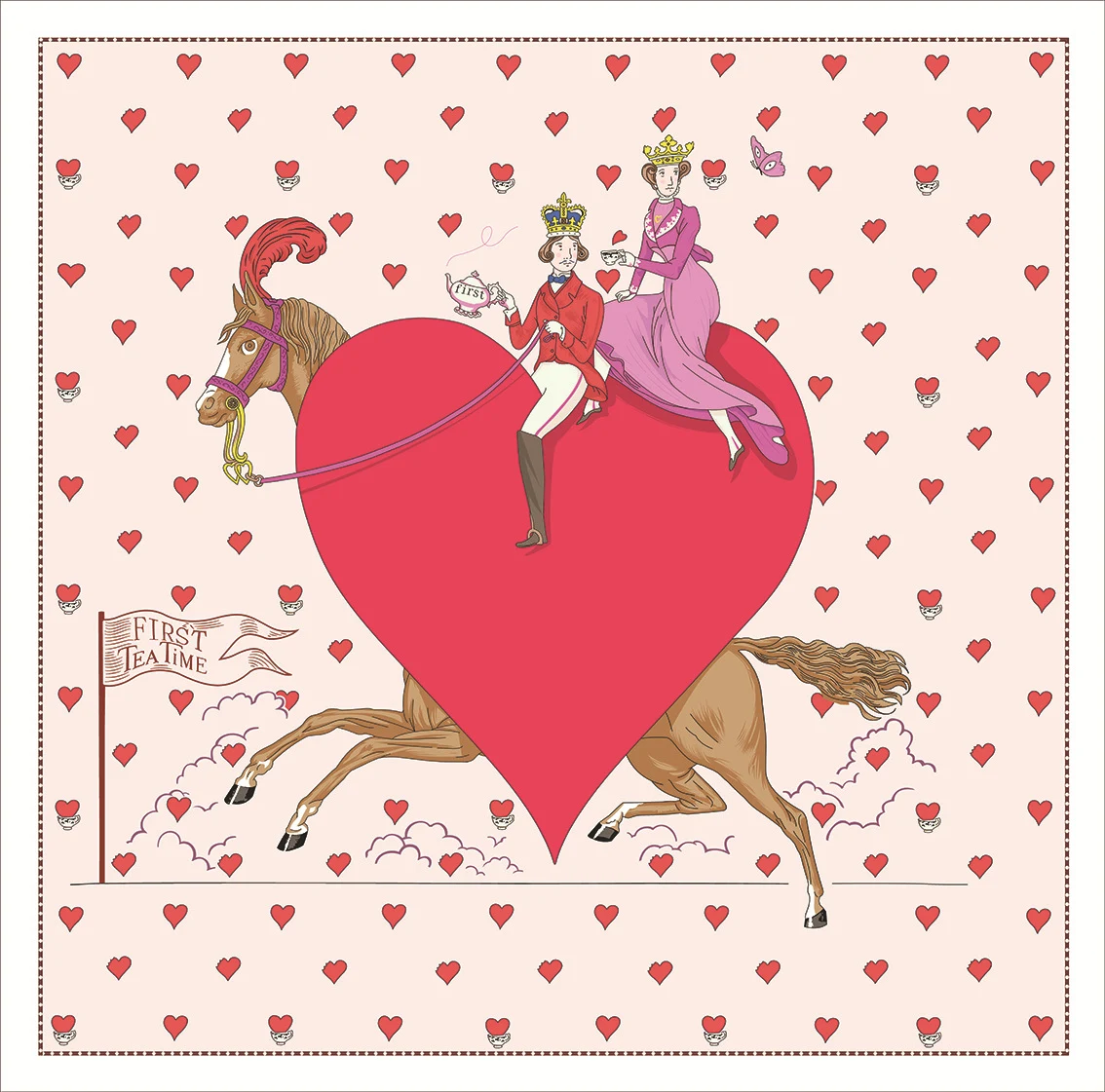 Wholesale Valentine's Day Horse Heart silk scarf Wholesale Valentine's Day Horse Heart silk scarf