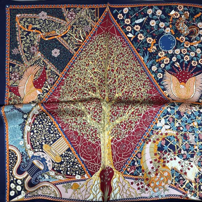 100% Pure Mulberry Silk Scarf Wholesale Printed Life Tree Silk Headband Scarf 100% Pure Mulberry Silk Scarf Wholesale Printed Life Tree Silk Headband Scarf