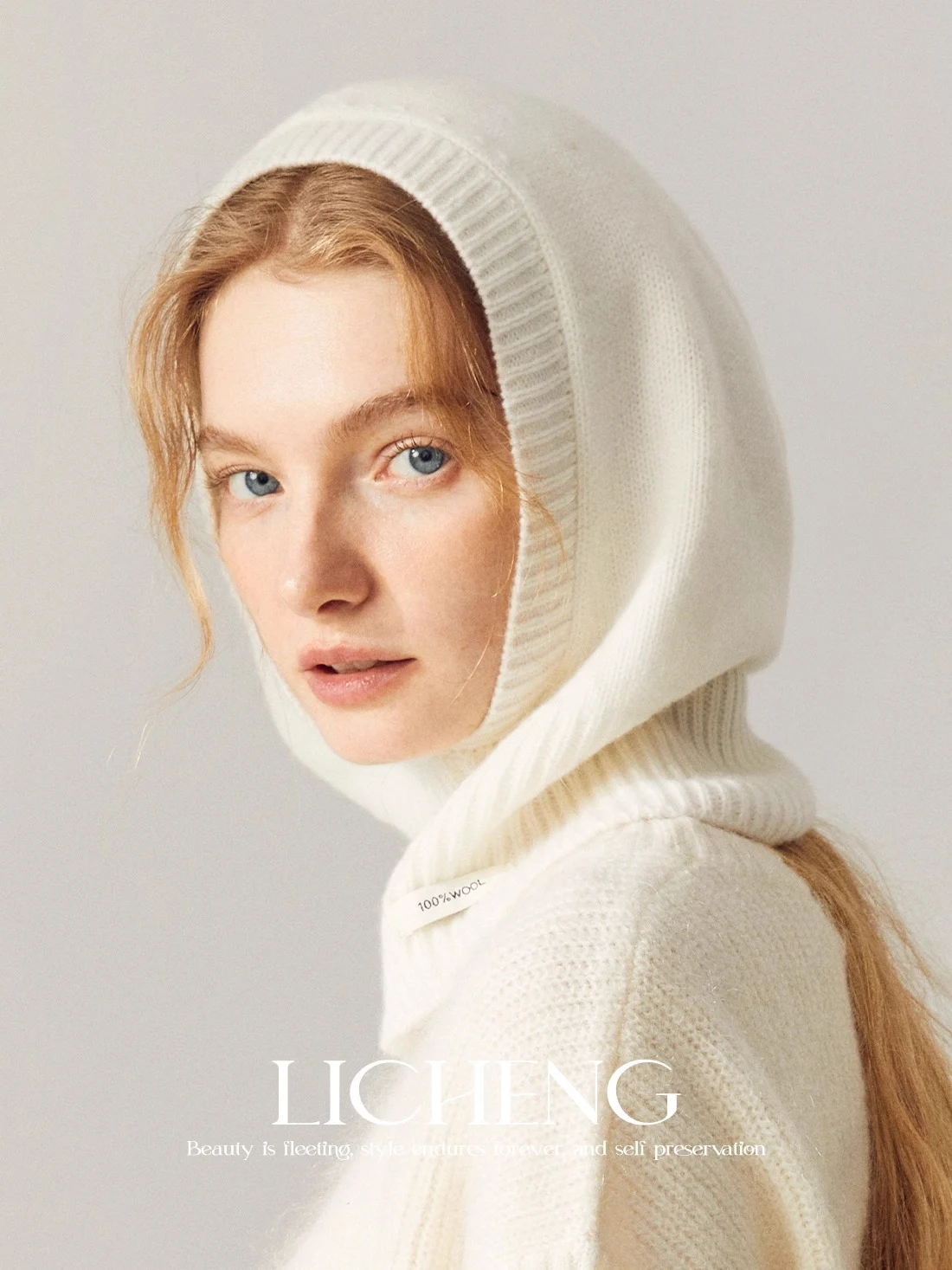 Wholesale Premium 100% Wool Versatile Cloud Dance White Balaclava For Winter Wholesale Premium 100% Wool Versatile Cloud Dance White Balaclava For Winter