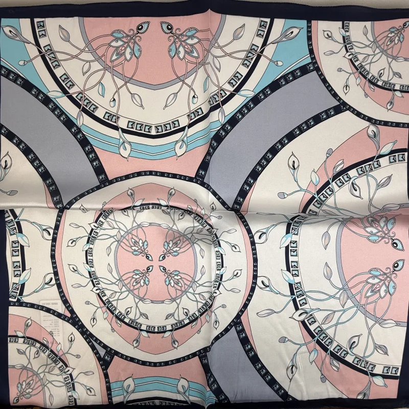 Whloesale Luxury 70cm Square Scarf Floral Graphic Print 100% Pure Silk Scarf Whloesale Luxury 70cm Square Scarf Floral Graphic Print 100% Pure Silk Scarf