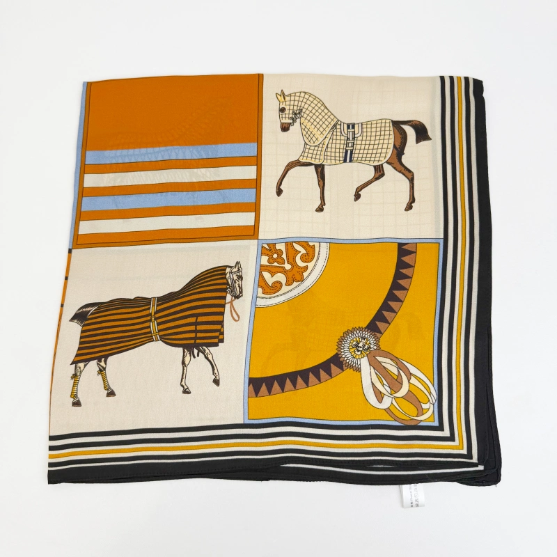 Wholesale Chain Horse Print Silk Scarf For Women