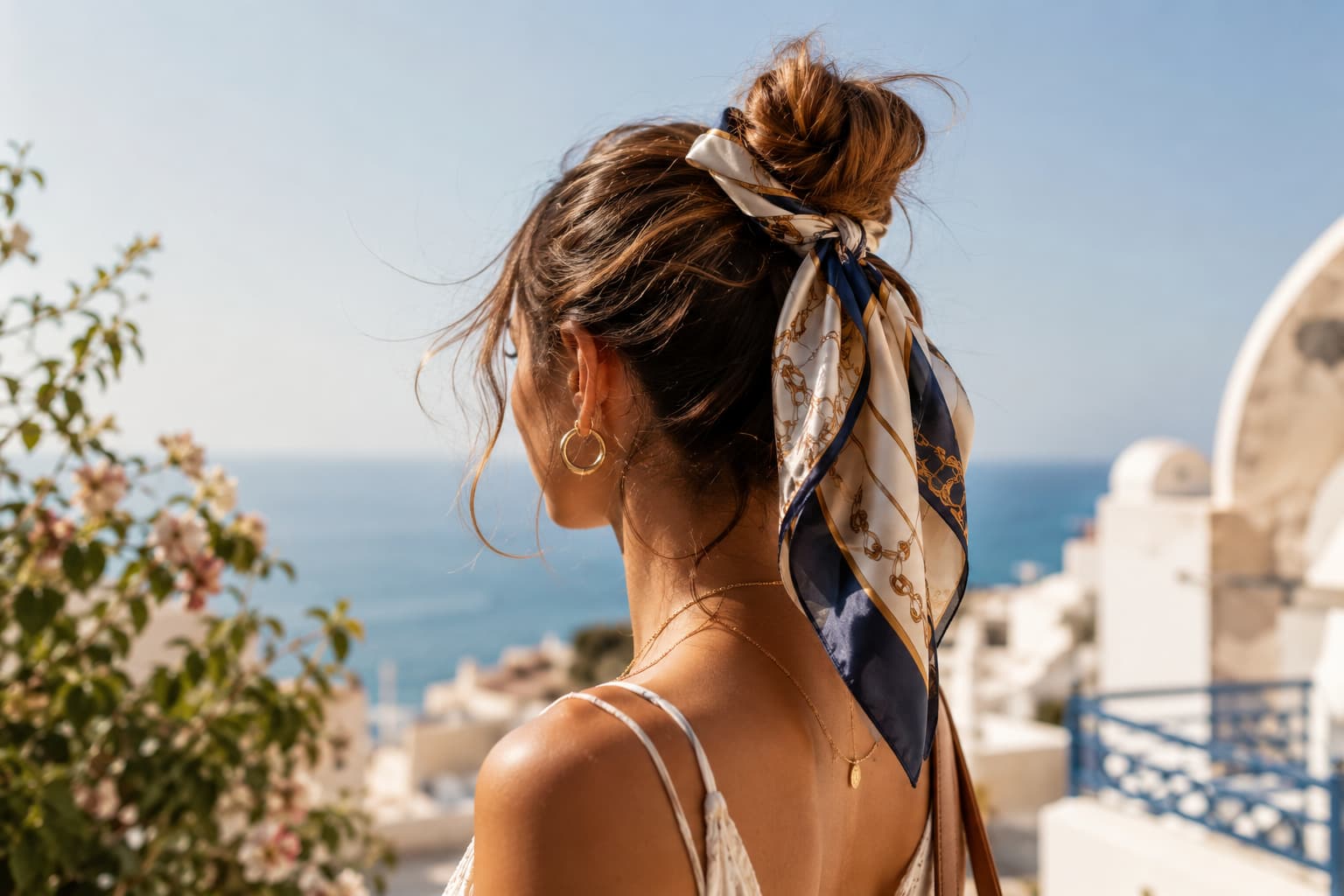 Why Gen Z Is Wearing Summer Scarves as Hair Accessories Again