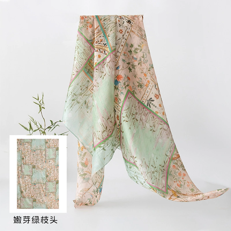 Proteção solar chinesa por grosso Shawl Silk Shawl para mulheres