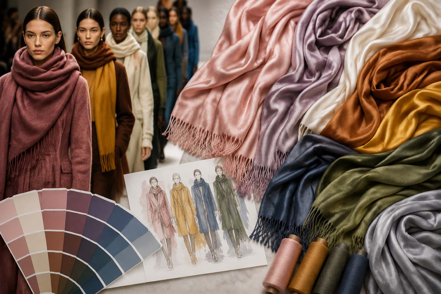 2026 Luxury Scarf Color Trends Inspired by Pantone and Fashion Weeks