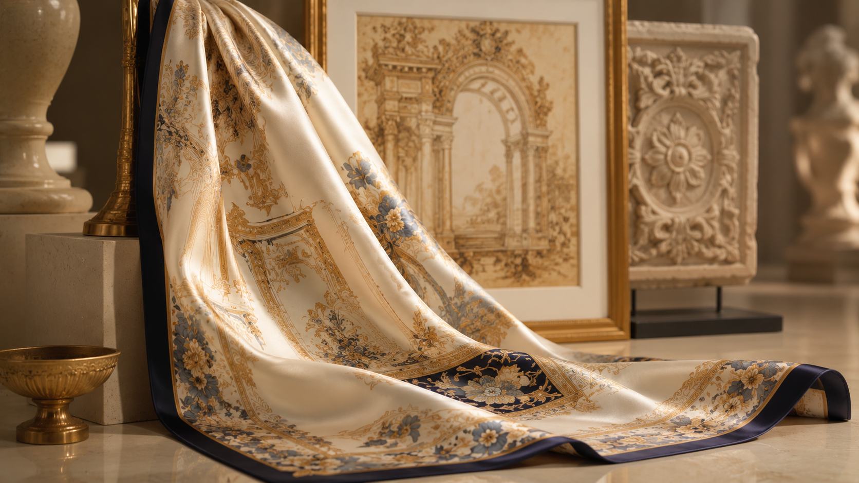 How Brands Can Turn Heritage Artwork into Custom Silk Scarf Designs