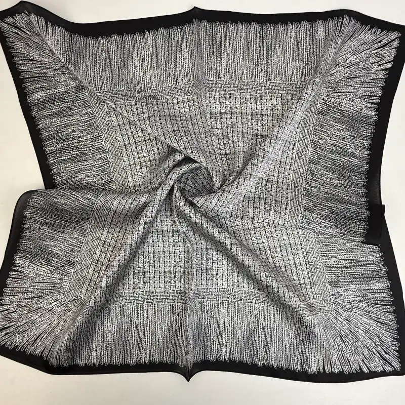 Wholesale Custom Designs 100% Silk Black & White Scarves
