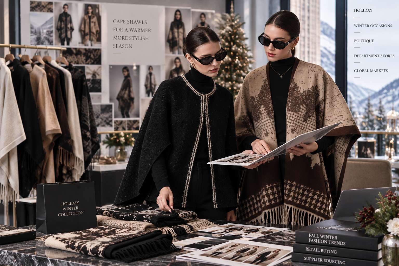How Retail Buyers Can Source Cape Shawls for Holiday and Winter Occasion Collections