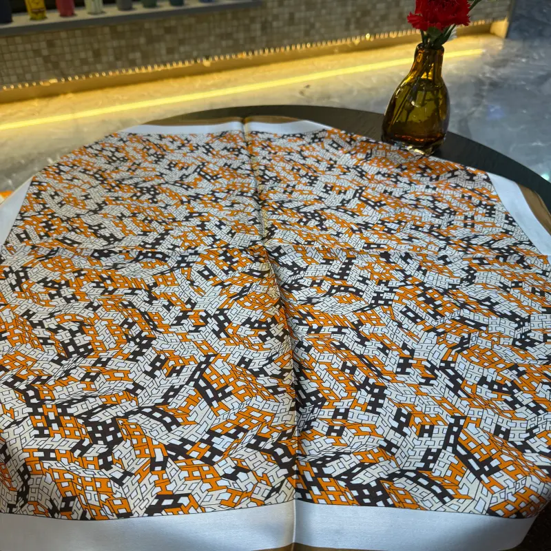 Wholesale 100% silk letter print scarf for B2B supplier quotation and landed cost comparison